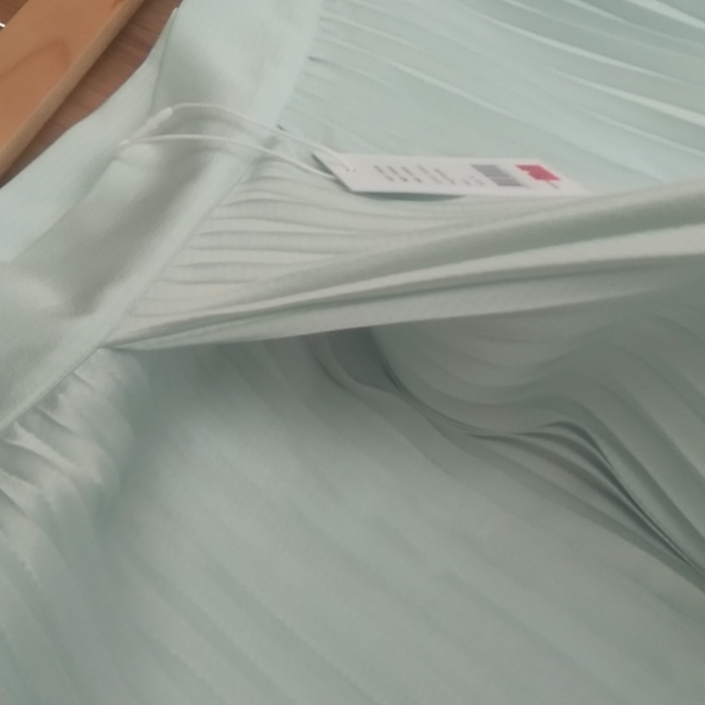 BNWT Seed Heritage pale mint pleated midi skirt size 10 - Picture 3 of 8